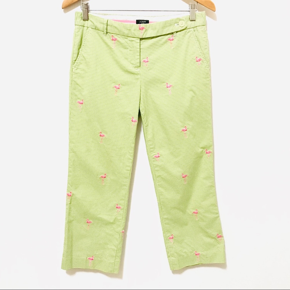 J.CREW Low Fit Pants 4 Flamingo Crop Cotton Pocket Wide Leg